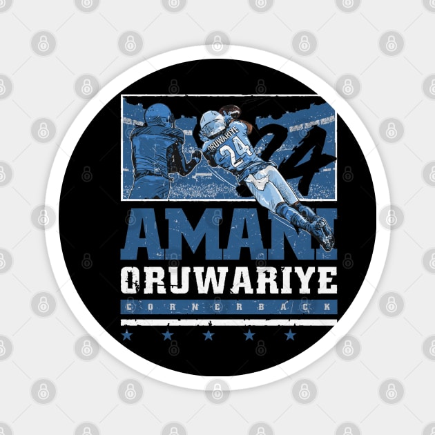 Amani Oruwariye Detroit Interception Magnet by MASTER_SHAOLIN